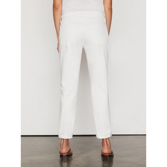 FRAME Le Garçon Straight Leg Ripped Rumpled Blanc Distressed Boyfriend Jeans - Picture 4 of 12